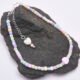 Mother of Pearl Heart Anklet Mother of Pearl Heart Anklet shown on dark grey stone