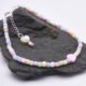 Mother of Pearl Heart Anklet Mother of Pearl Heart Anklet shown on dark grey stone