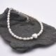 Freshwater Pearl and Brushed Sterling Silver Heart Bracelet Freshwater Pearl and Brushed Sterling Silver Heart Bracelet