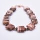 Zebra Jasper and Rhodochrosite Bracelet with Rose Gold Filled Magnetic Clasp