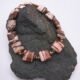 Zebra Jasper and Rhodochrosite Bracelet with Rose Gold Filled Magnetic Clasp