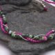Ruby, Ruby Zoisite & Mixed Metals 3-Strand Bracelet Close Up