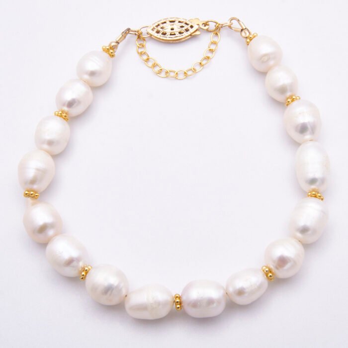 Gold Filled Rustic Freshwater Pearl Bracelet