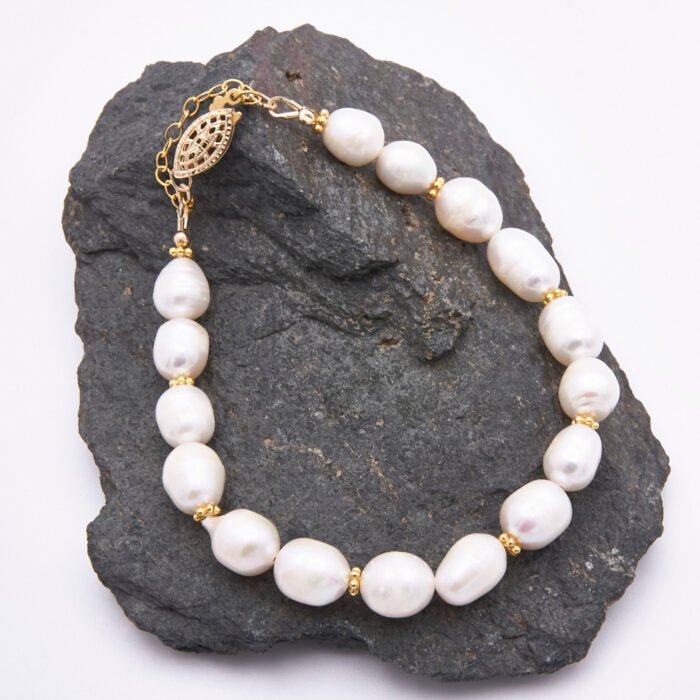 Gold Filled Rustic Freshwater Pearl Bracelet