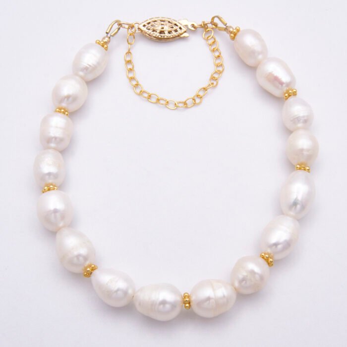 Gold Filled Rustic Freshwater Pearl Bracelet