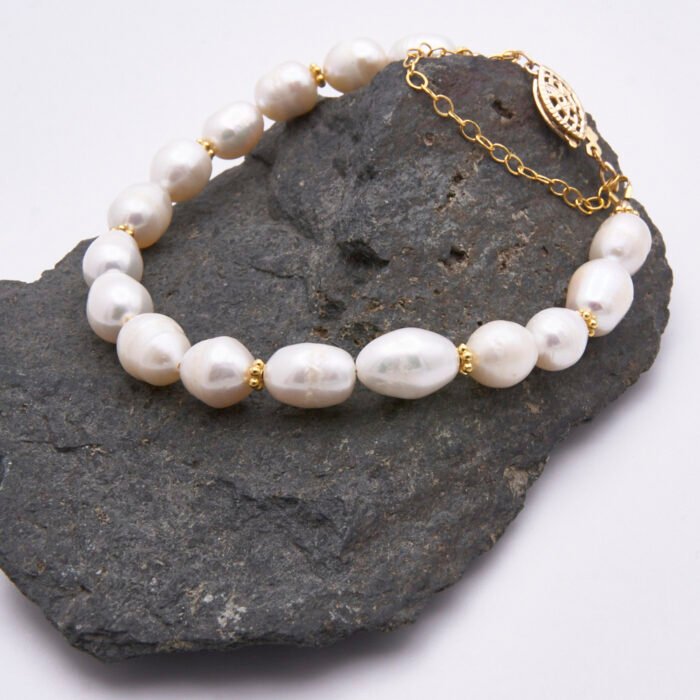 Gold Filled Rustic Freshwater Pearl Bracelet