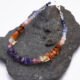 Mixed Gemstone Sunset Colours Sterling Silver Bracelet