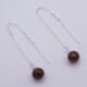 Garnet and Sterling Silver Threader Earrings 2 Garnet and Sterling Silver Threader Earrings