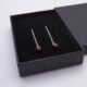 Garnet and Sterling Silver Threader Earrings 4 Garnet and Sterling Silver Threader Earrings in box