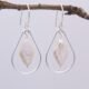 Back of Freshwater Diamond Shaped Pearl and Sterling Silver Earrings hanging