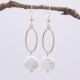 Freshwater Coin Pearl Gold Filled Earrings hanging