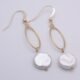 Freshwater Coin Pearl Gold Filled Earrings