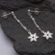 Sterling Silver Snowflake Dangle Earrings