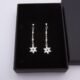 Sterling Silver Snowflake Dangle Earrings in box