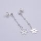 Sterling Silver Snowflake Dangle Earrings