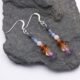 Mixed Gemstone Stack Sterling Silver Earrings on rock