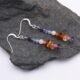 Mixed Gemstone Stack Sterling Silver Earrings on rock