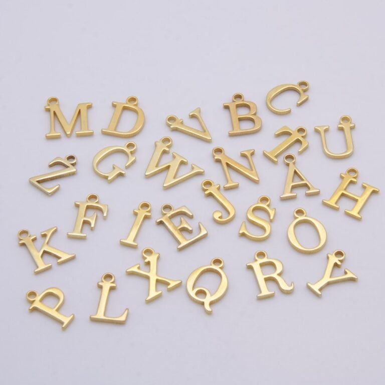 Gold plated sterling silver initial charms