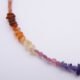 Close up of Mixed Gemstone Sunset Colours Choker Necklace