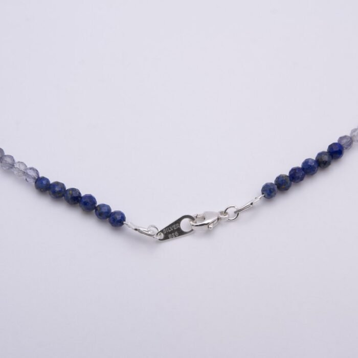 Close up of Mixed Gemstone Sunset Colours Choker Necklace