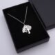 Tree Charm Sterling Silver Necklace shown in box
