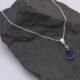 Amethyst Teardrop Sterling Silver Pendant Necklace