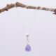 Amethyst Teardrop Sterling Silver Pendant Necklace