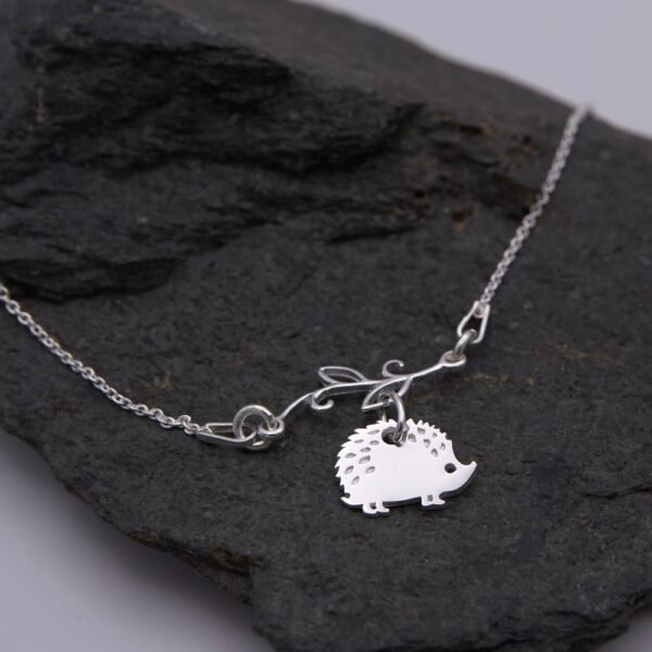 Sterling Silver Hedgehog Pendant Necklace