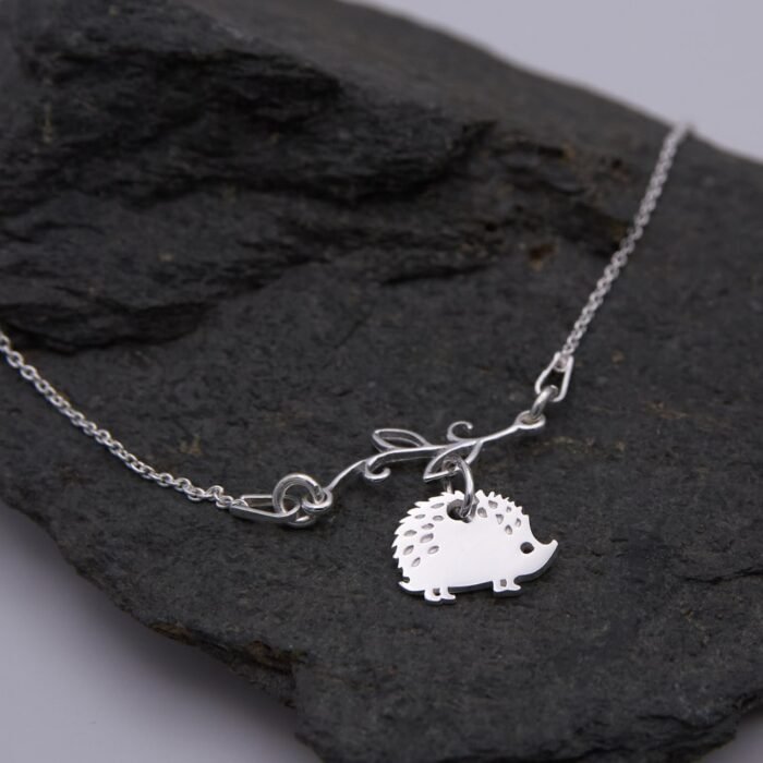 Sterling Silver Hedgehog Pendant Necklace