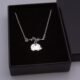 Sterling Silver Hedgehog Pendant Necklace in box