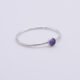 Amethyst Sterling Silver Slimline Ring Size N