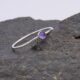 Amethyst Sterling Silver Slimline Ring