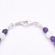 Amethyst, Moonstone and Purple Banded Agate Sterling Silver Bracelet Clasp Close Up