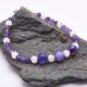 Amethyst, Moonstone and Purple Banded Agate Sterling Silver Bracelet