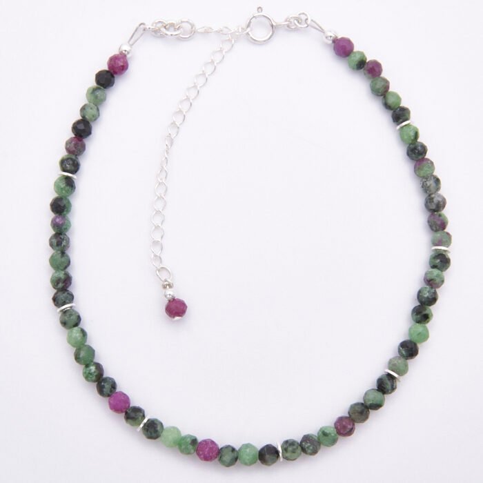 Ruby Zoisite Sterling Silver Bracelet