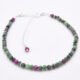 Ruby Zoisite Sterling Silver Bracelet