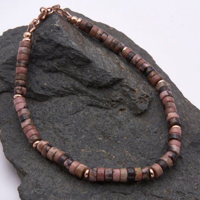 Rhodonite Rose Gold Bracelet