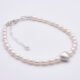 Freshwater Pearl and Brushed Sterling Silver Heart Bracelet Freshwater Pearl and Brushed Sterling Silver Heart Bracelet