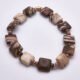 Zebra Jasper and Rhodonite Rose Gold Bracelet