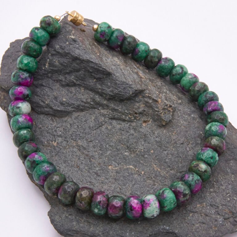 Ruby in Zoisite Chunky Bead Bracelet