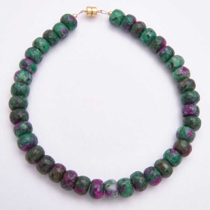 Ruby in Zoisite Chunky Bead Bracelet