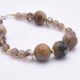 Picasso Jasper, Smoky Quartz and Watermelon Quartz Bracelet slightly closer shot on white surface