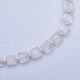 close up of Rainbow Moonstone Faceted Rectangle Bead Bracelet