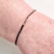 Black Spinel and Pyrite Half and Half Bracelet modelled on maker's wrist