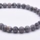 Close up of Grey Banded Agate Sterling Silver Bracelet