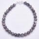 Grey Banded Agate Sterling Silver Bracelet