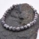 Grey Banded Agate Sterling Silver Bracelet