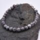 Grey Banded Agate Sterling Silver Bracelet