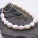 Rustic Freshwater Pearl Sterling Silver Bracelet