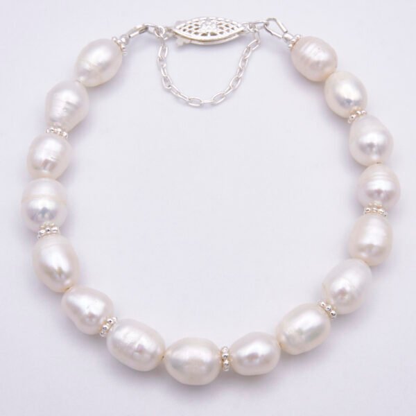 Rustic Freshwater Pearl Sterling Silver Bracelet